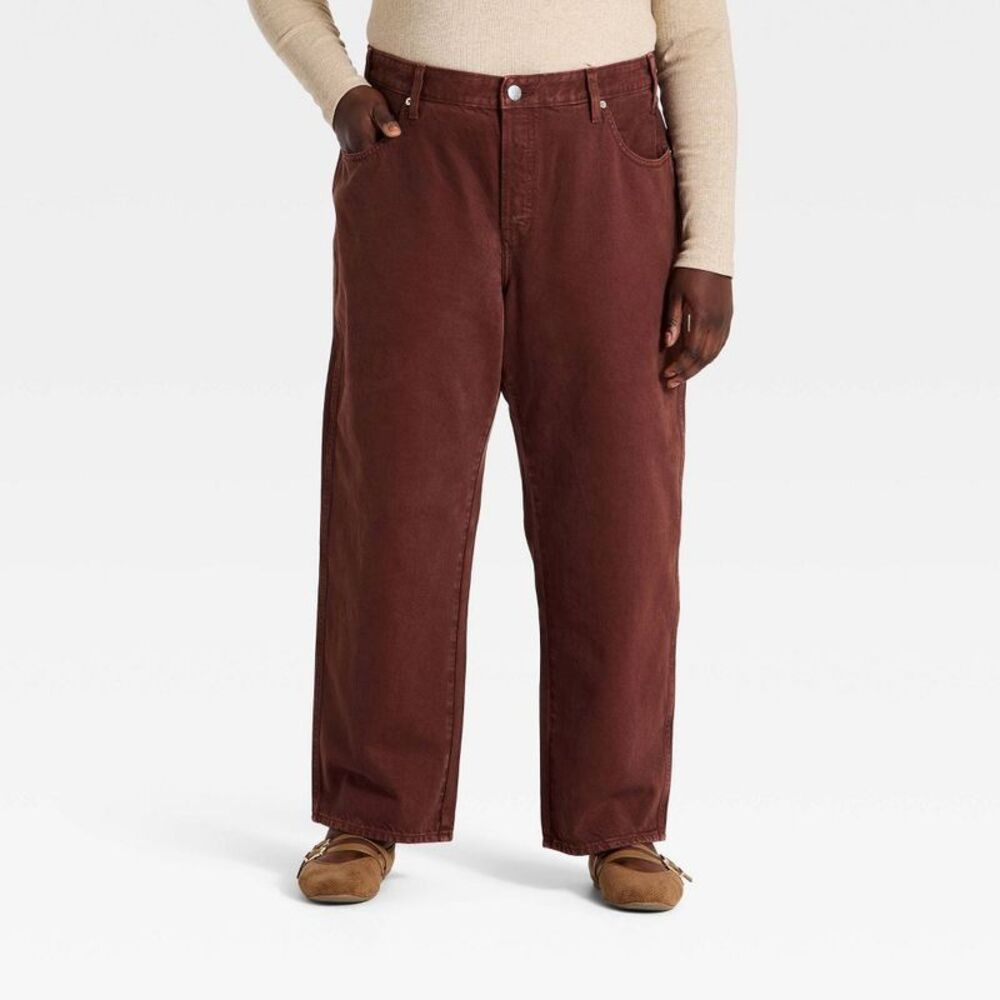 Women's Mid-Rise Boyfriend Jeans - Universal Thread Burgundy 18